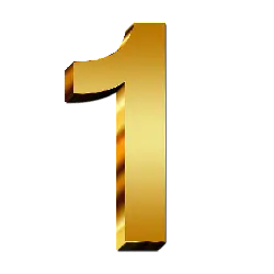 Number 1 - gold - 3d - No Background PNG