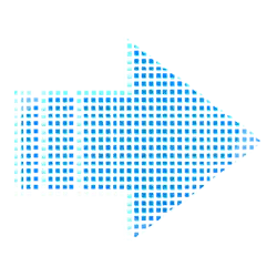 Blue Arrow - pixel - Free PNG