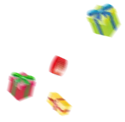 Gift Box - paper ribbon - colorful - No Background PNG