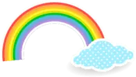 Rainbow and Clouds - color - Free Download PNG