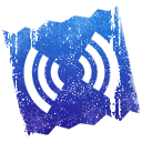 Blue Signal Waves - art - Transparent Background PNG