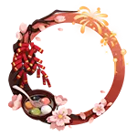 Flower Wreath - pink - red - Transparent Background PNG