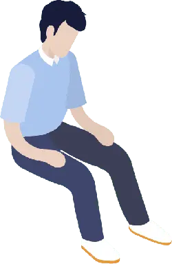 Sitting Person - white - PNG Images