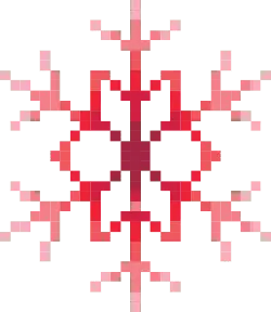 Snowflake - pixel art - Free PNG