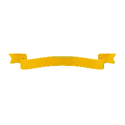 Yellow Ribbon - yellow - Transparent Layer PNG