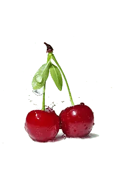 Cherry - red - water drop - PNG