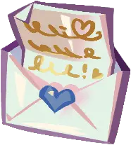 Heart Envelope - letter - purple - No Watermark PNG