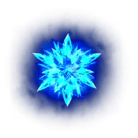 Blue Snowflake - ice crystal - PNG