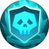 Skull Badge - glowing - High Resolution PNG