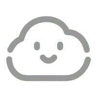 Smiling Cloud - simple - line - Free Download PNG