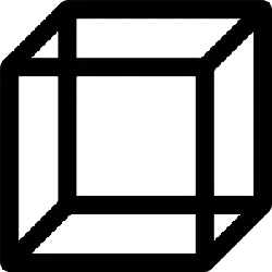 Cube - outline - cube - Free PNG