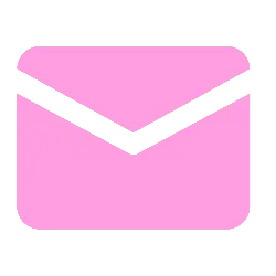 Envelope Icon - pink - simple - Transparent Background PNG