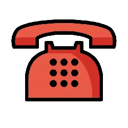 Red Telephone - minimalist - Transparent Layer PNG