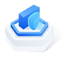 Blue Cube - minimalist design - modern art - Transparent Background PNG