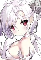 White Hair Girl - red eyes - character - Free PNG