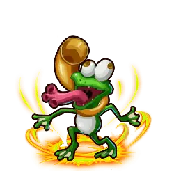Frog Playing the Horn - instrument - PNG