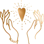 Hands Holding Heart - line drawing - Transparent Layer PNG