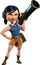 Female Character with Gun - game character - Free Download PNG