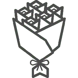 Abstract Bouquet - geometric shapes - High Resolution PNG