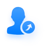 Blue Outline Person - outline - Free PNG