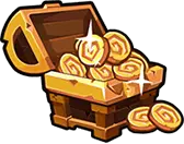 Treasure Chest Coins - reward - Transparent Background PNG