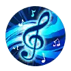 Blue Music Note Logo - music - Transparent Layer PNG