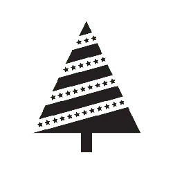 Christmas Tree - stars - stripes - Free Download PNG