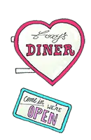 Love's Diner - open - Transparent Background PNG