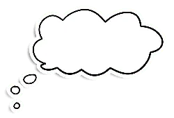 Thinking Bubble - blank - No Background PNG