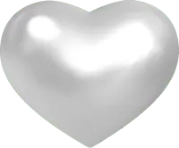 Pearl Heart Balloon - heart shape - PNG