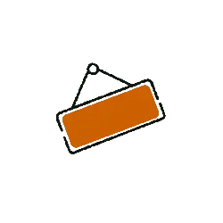 Orange Signboard - orange - Free PNG