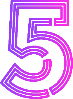 Number Five - lines - PNG