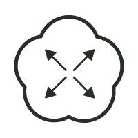 Four Arrows Flower Pattern - graphic design - Transparent Layer PNG