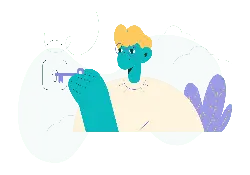 Person with Key in Hand - key - PNG