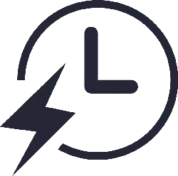 Lightning Clock - design - High Resolution PNG