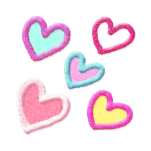 Colored Heart Patterns - heart - Transparent Background PNG