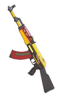 AK-47 Rifle - red - No Background PNG