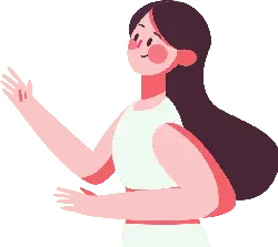 Smiling Girl - pink - illustration - Lossless PNG