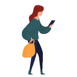 Woman in Green Top - Transparent Background PNG