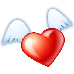 Heart with Wings - romance - Valentine's Day - PNG
