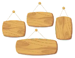 Wooden Sign - High Quality PNG