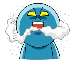 Blue Cartoon Character - smoke - PNG Images