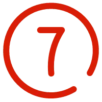 Number Seven - circle - Transparent Background PNG