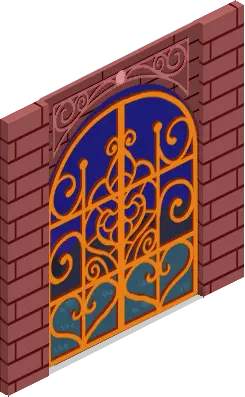 Decorative Iron Window - iron window - PNG