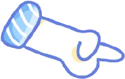 Blue Pointer - indicate - No Background PNG