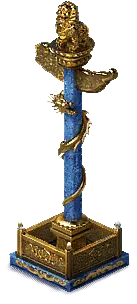 Dragon Pillar - blue - Transparent Layer PNG