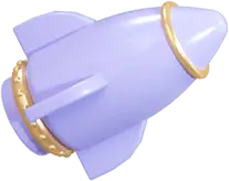 Purple Rocket - Highly Rated PNG