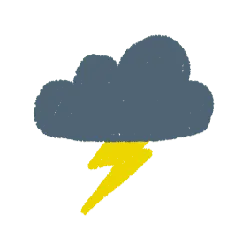 Thunderstorm Cloud and Lightning - natural phenomenon - PNG Images