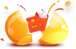 Gold Egg Crack - red envelope - Transparent Background PNG