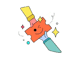 Smiling Puzzle Piece - interactive - PNG Images